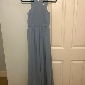 Lulu's Soft Blue Halter Maxi Dress